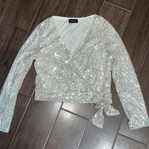 Sequin crop top